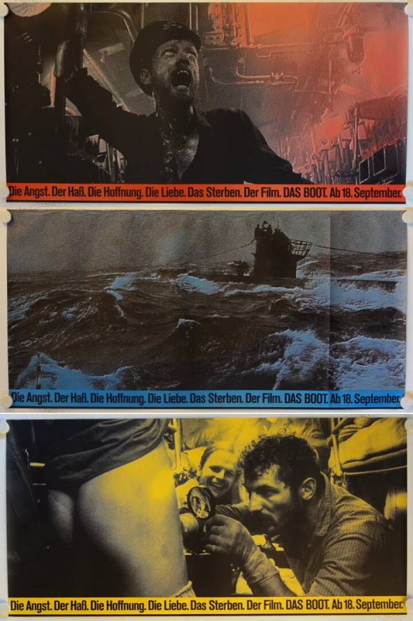 Das Boot (Set of 3) original release german teaser advance movie poster set