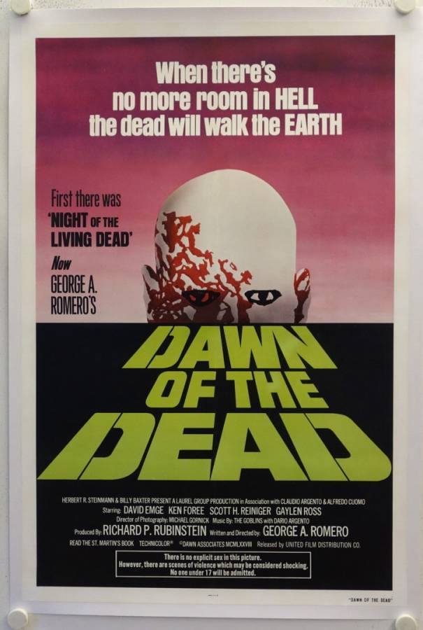 Dawn of the Dead original release US Onesheet movie poster