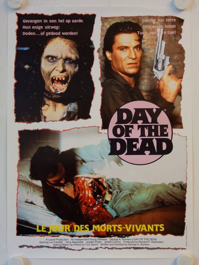 Day of the Dead original release Belgian movie poster