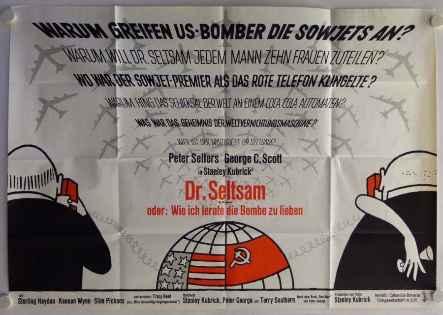 Dr. Strangelove or how I stopped worrying... original release german double-panel movie poster