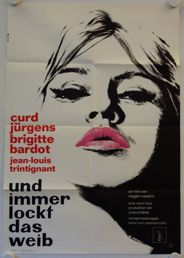 Et Dieu crea la femme - And God created Woman re-release german movie poster