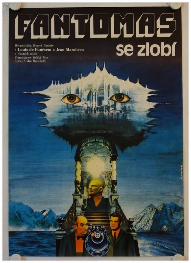 Fantomas vs. Interpol originales tschechisches Filmplakat