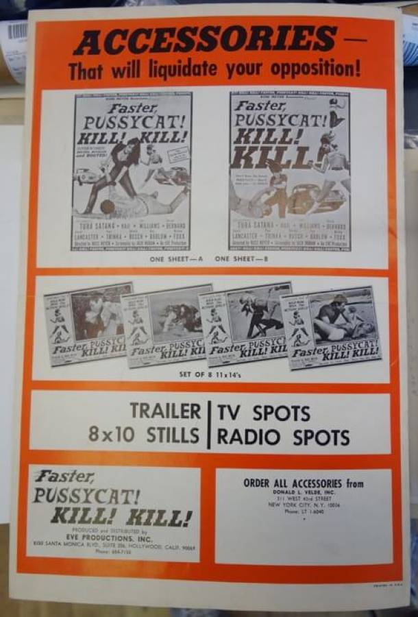 Faster Pussycat! Kill! Kill! original release US Pressbook