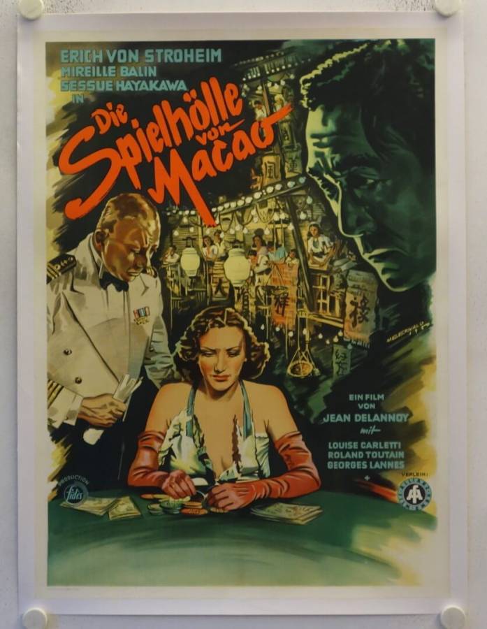 Die Spielhölle von Macao originales deutsches Filmplakat