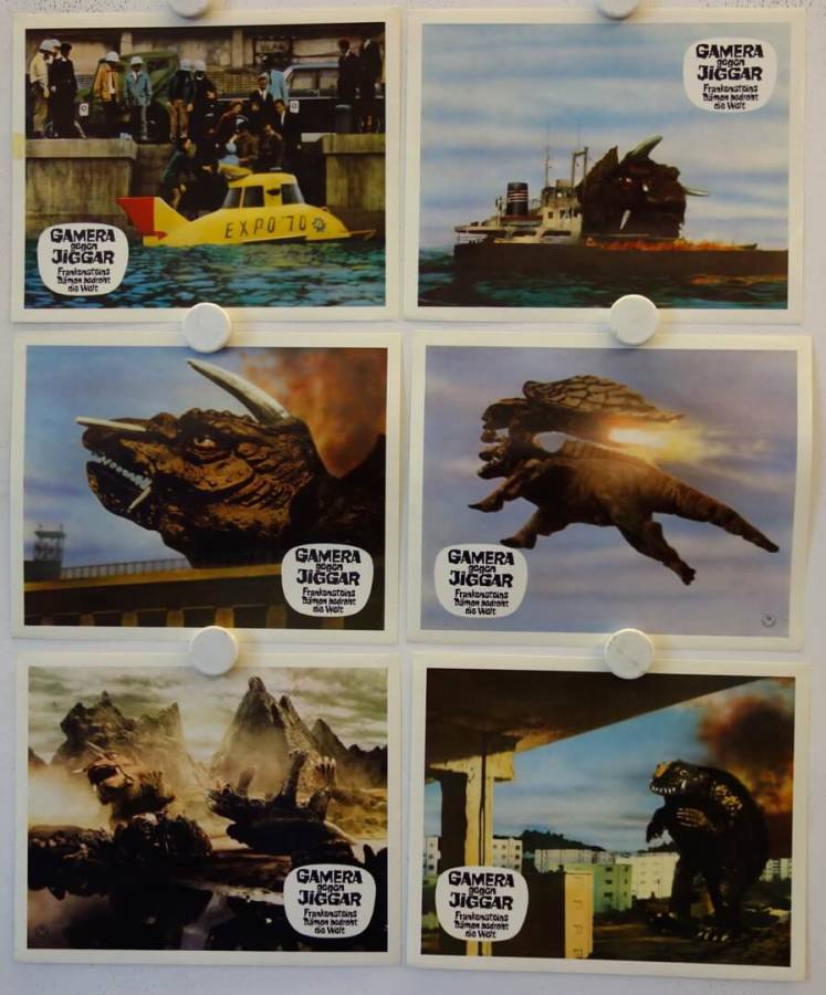 Gamera gegen Jiggar originale deutsche Aushangfotos