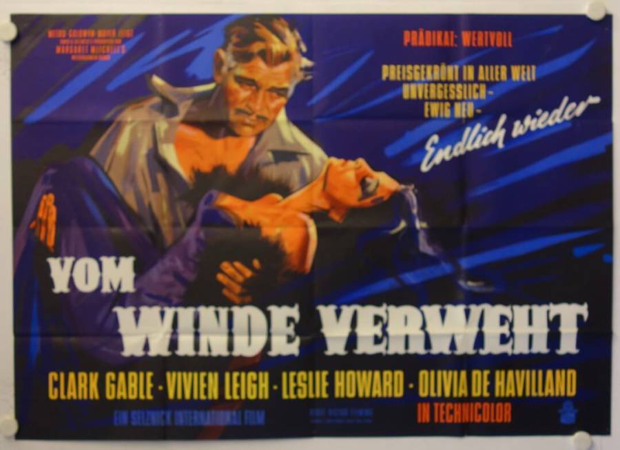 Gone with the Wind re-release german double-panel movie poster