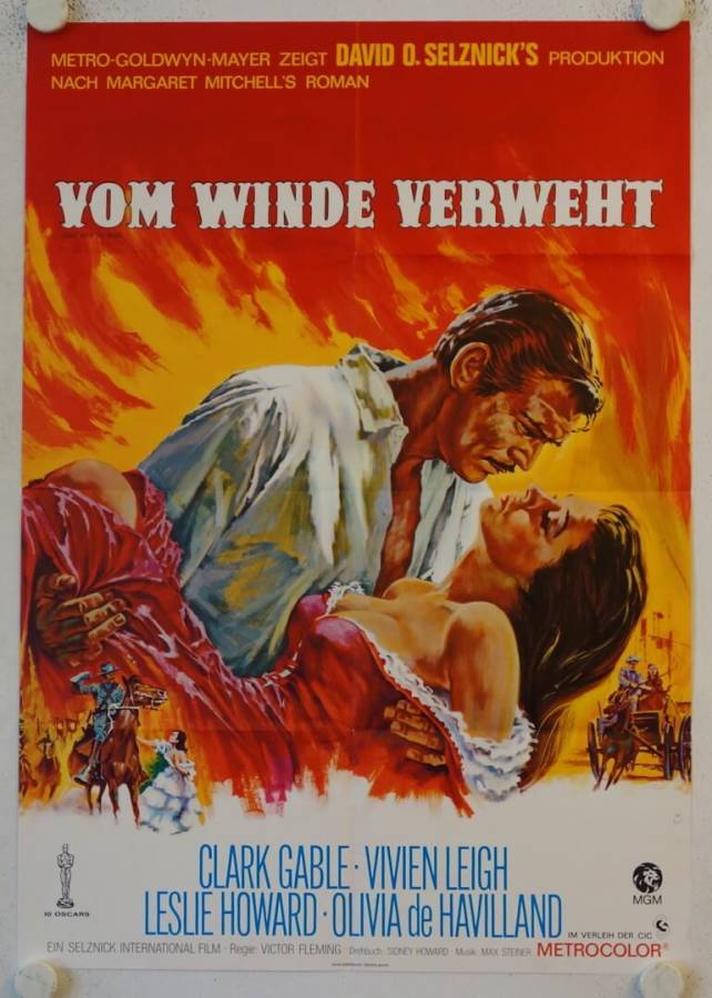 Vom Winde verweht originales deutsches Filmplakat