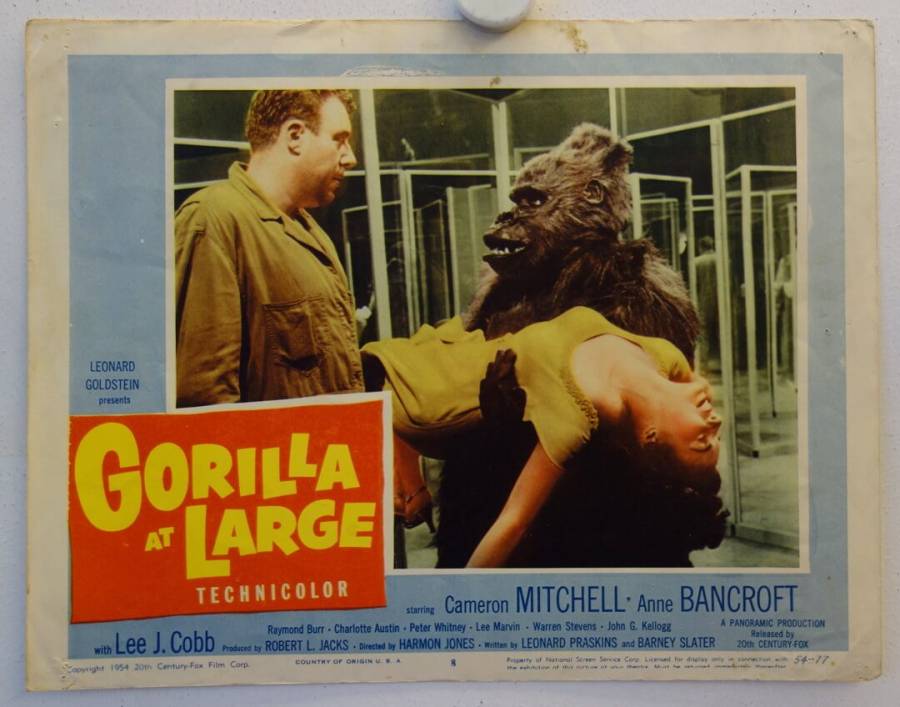 Gorilla at Large original release US lobby card