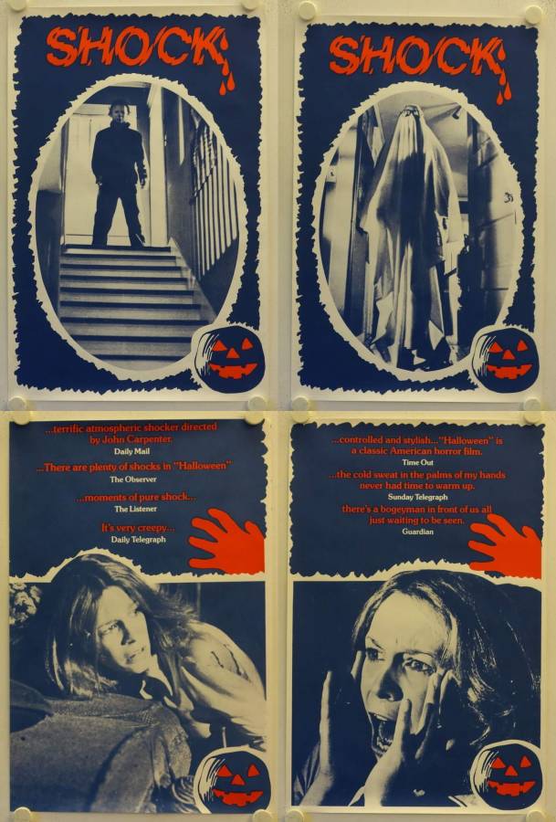 Halloween original release british double crown movie poster set