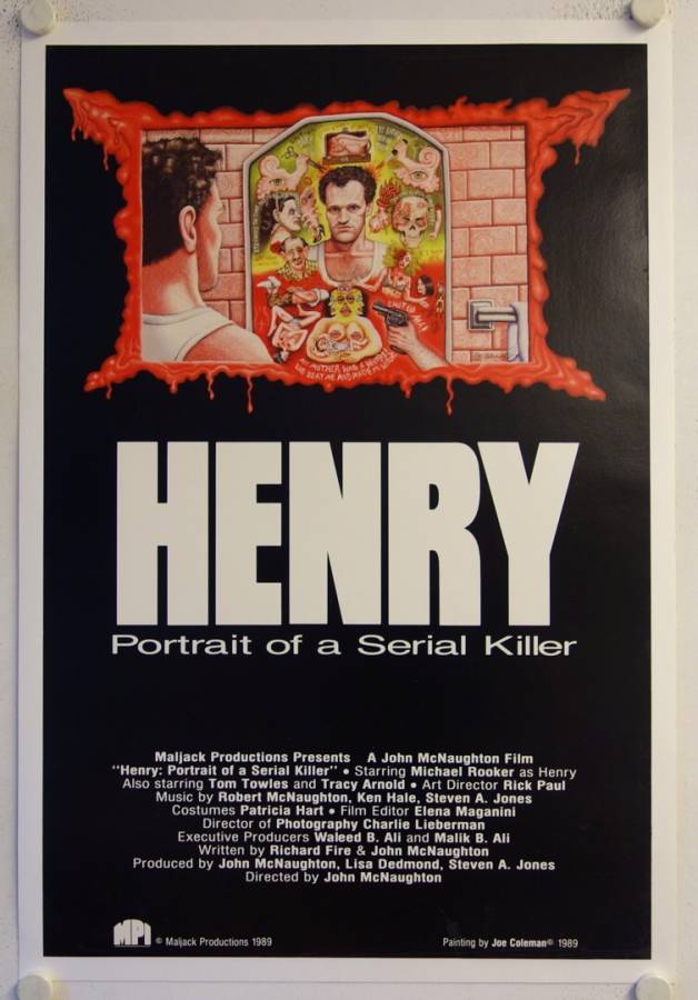 Henry Portrait of a Serial Killer original release US Onesheet movie poster