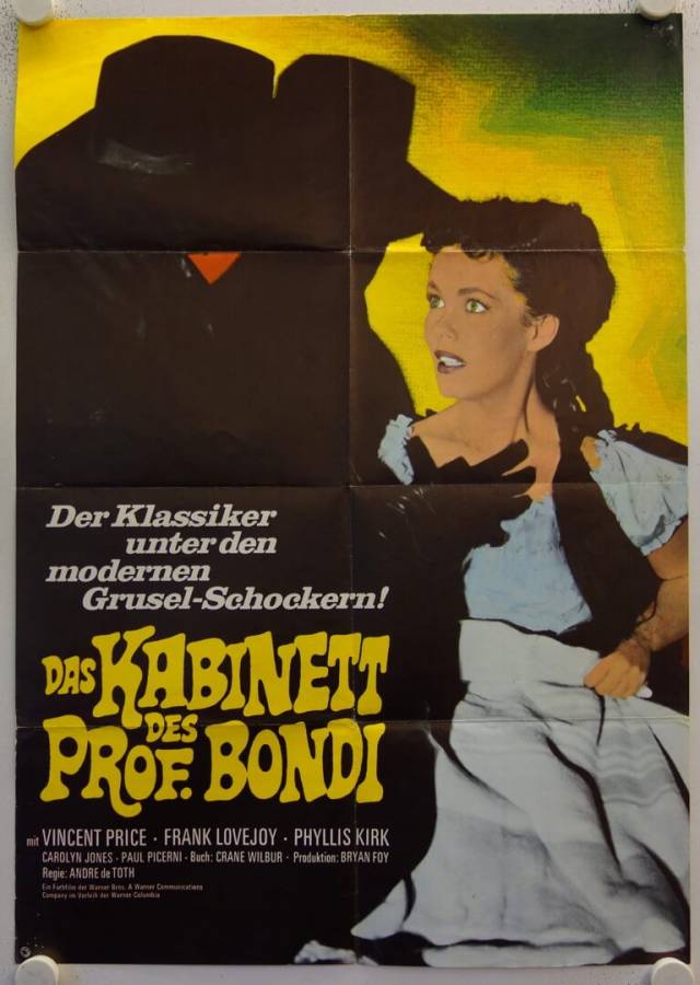 Kabinett des Prof. Bondi originales deutsches Filmplakat