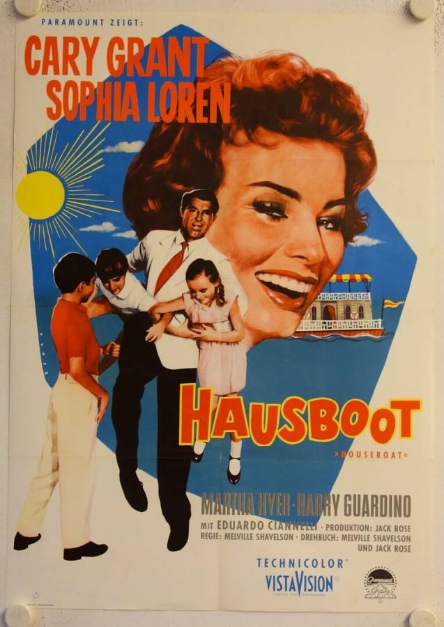 Houseboat re-release german movie poster (R60s)