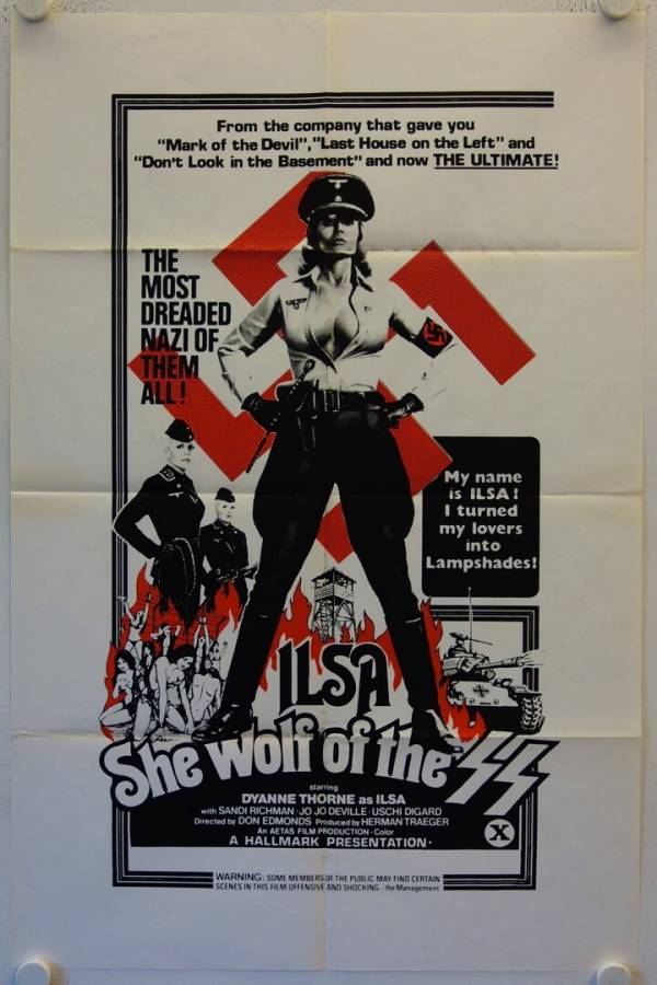 Ilsa She-Wolf of the SS original release US Onesheet movie poster