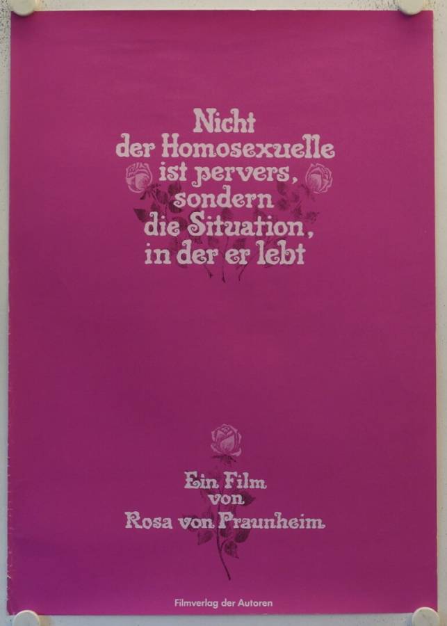 Nicht der Homosexuelle ist pervers, sondern die Situation, in der er lebt originales deutsches Filmplakat