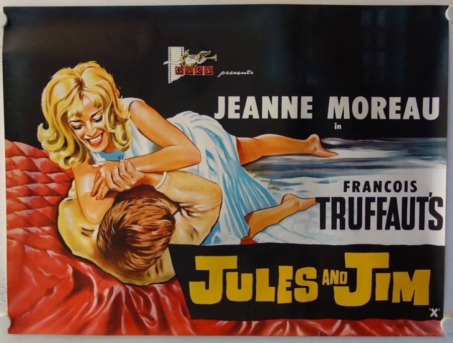 Jules und Jim originales British Quad Filmplakat