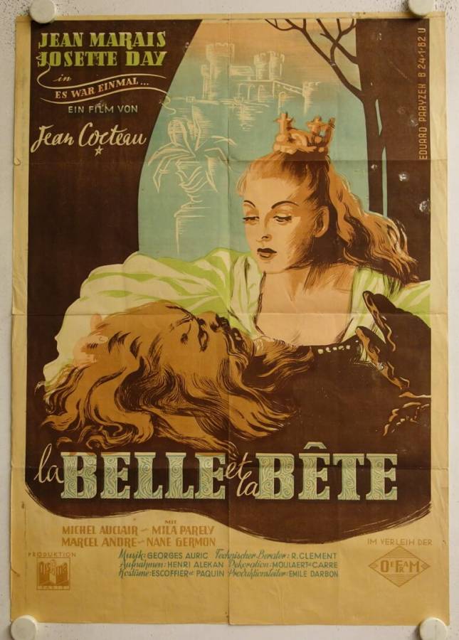 La Belle et la Bete - Beauty and the Beast original release austrian movie poster