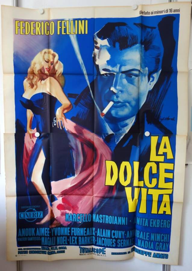La Dolce Vita original release large italian movie poster