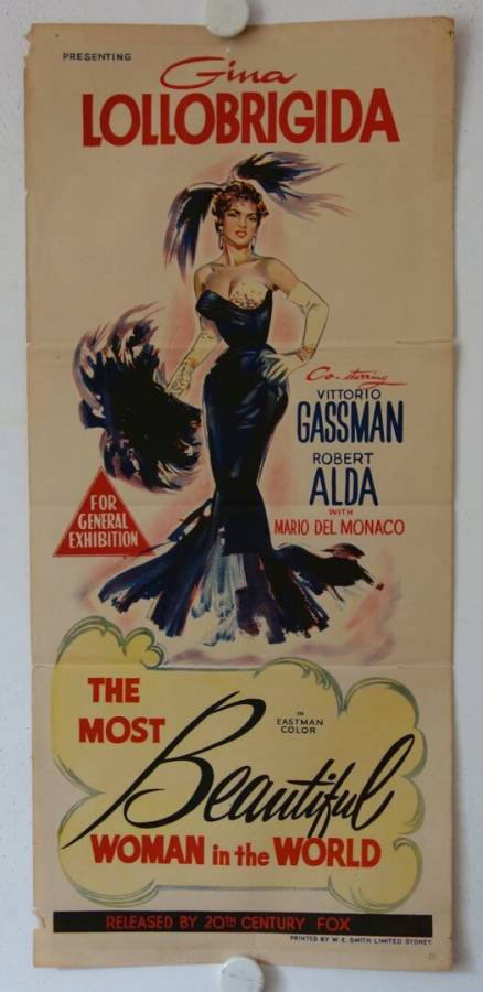 Die schönste Frau der Welt originales australisches Daybill Filmplakat