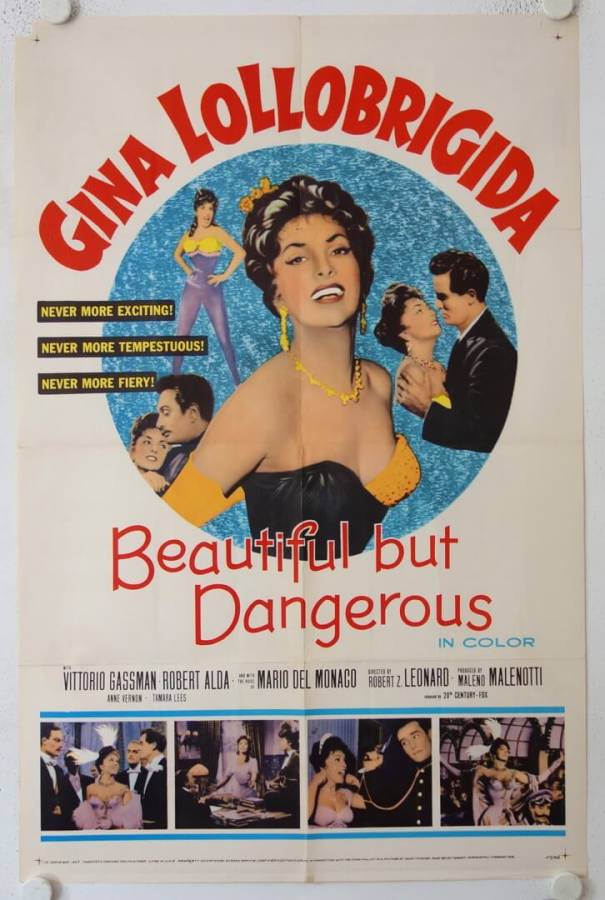 La donna più bella del mondo - Beautiful But Dangerous original release US Onesheet movie poster