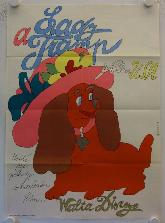 Susi und Strolch originales Filmplakat aus Tschechien