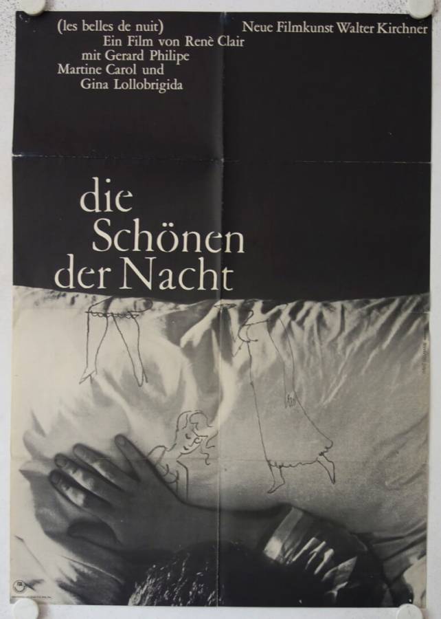 Les belles de nuit - Beauties of the Night re-release german movie poster (R60s)