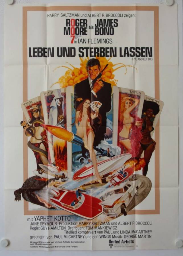 James Bond 007 - Leben und Sterben lassen originales deutsches A0-Filmplakat