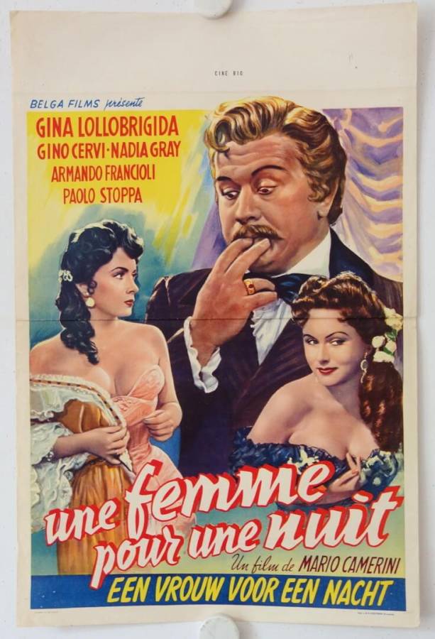 Frau für eine Nacht originales belgisches Filmplakat