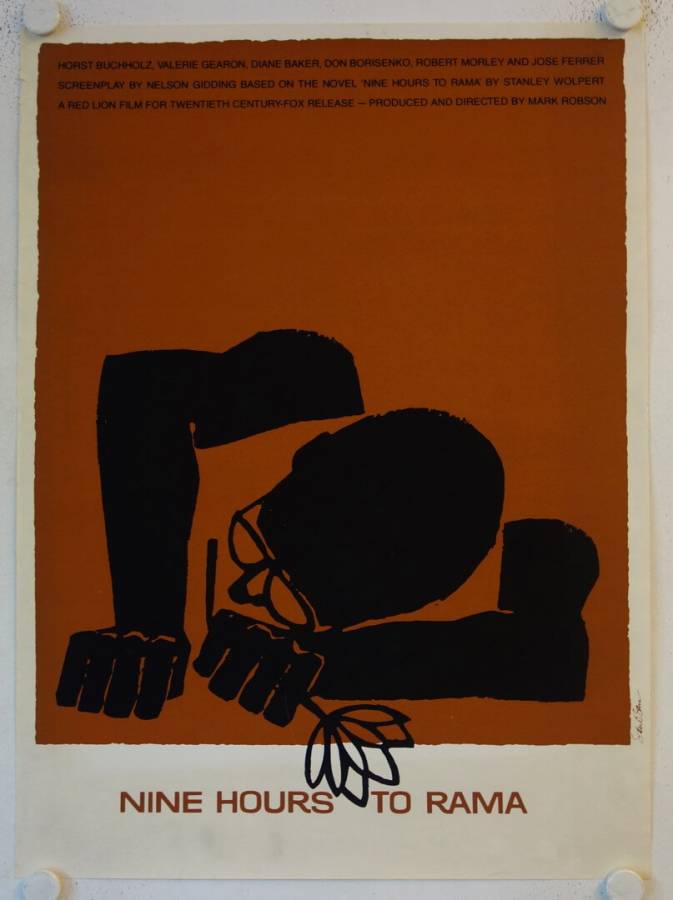 Nine Hours to Rama original artist print silkscreen movie poster