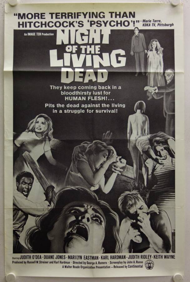 Night of the Living Dead original US Onesheet movie poster
