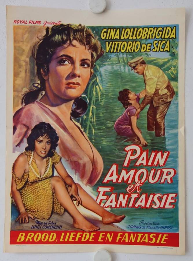 Pane, amore e fantasia - Bread, love and dreams original release belgian movie poster
