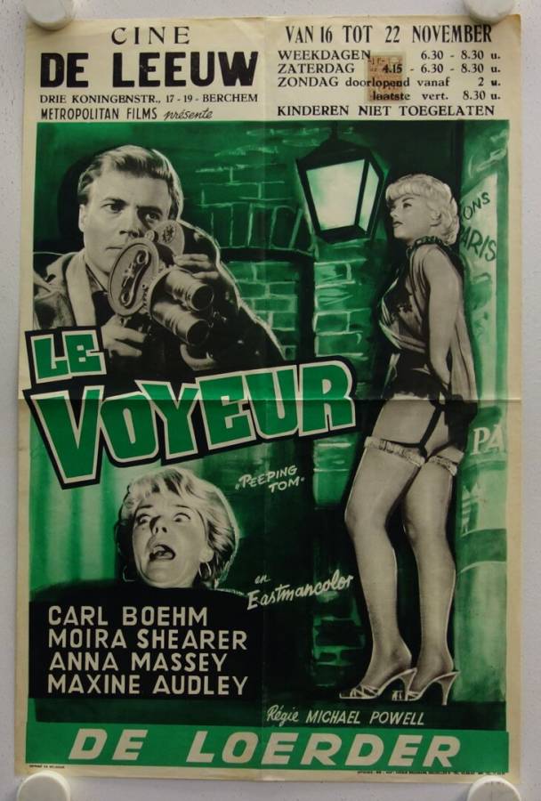 Peeping Tom original release belgian movie poster