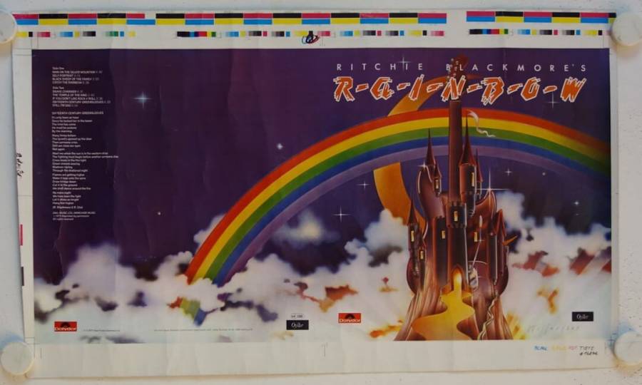 Ritchie Blackmore's Rainbow  printer's proof for the original german LP cover