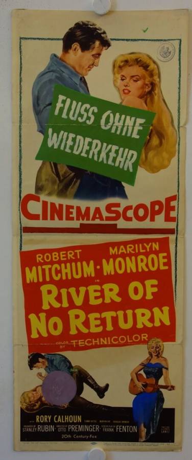 River of no Return original release US Insert movie poster