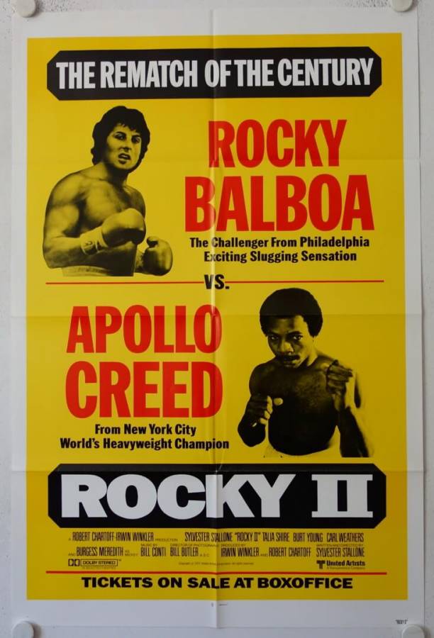 Rocky II original release US Advance Onesheet movie poster