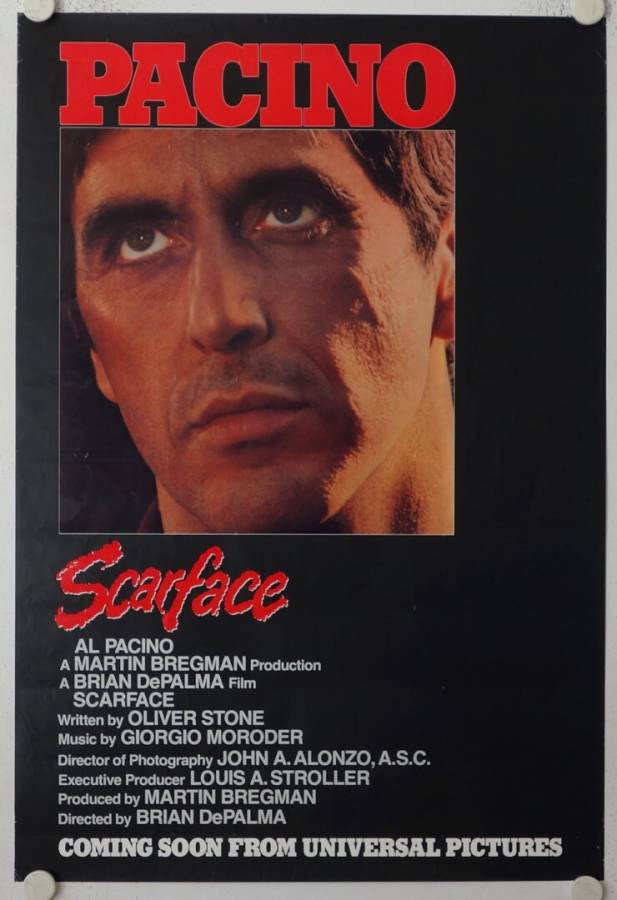 Scarface original release US advance onesheet movie poster