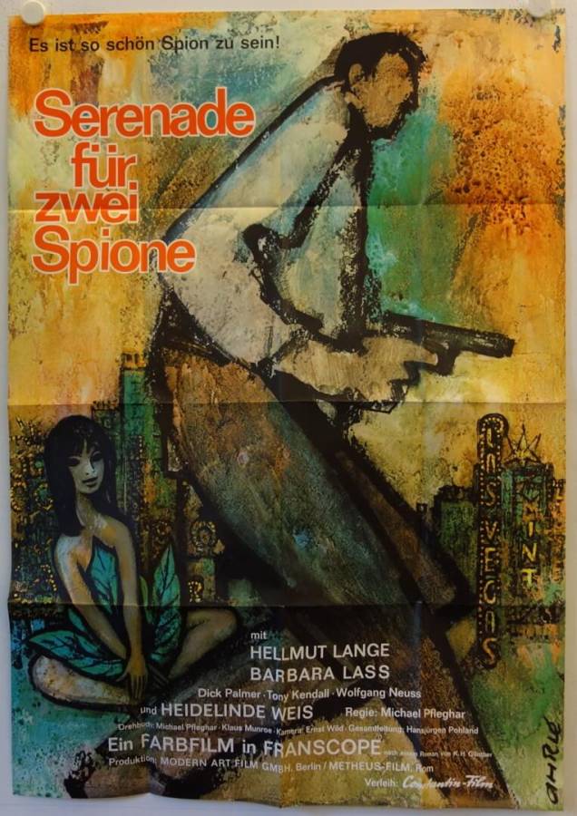 Serenade for two Spies original release german double-panel movie poster