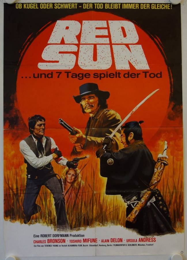 Red Sun ...und sieben Tage spielt der Tod originales deutsches Filmplakat