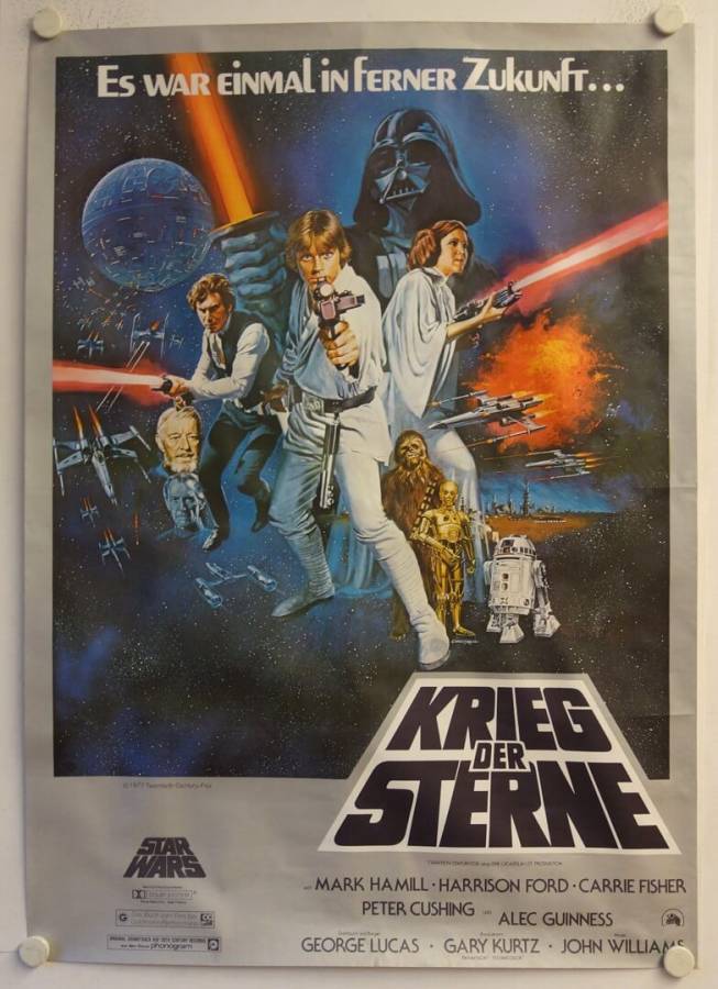 Krieg der Sterne originales deutsches A0 Filmplakat