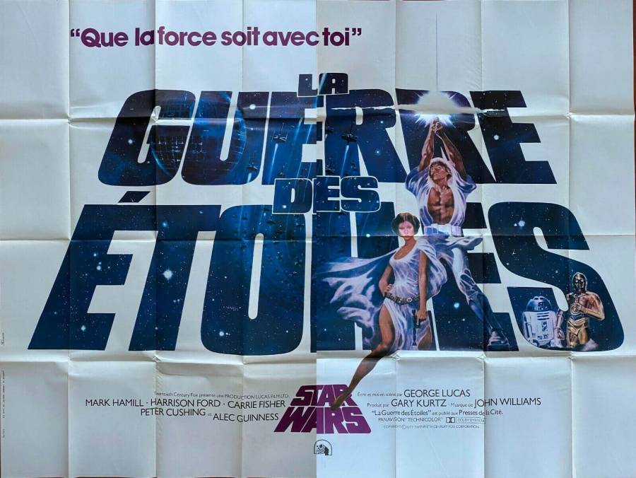 Krieg der Sterne originales 8-Panel Filmplakat aus Frankreich