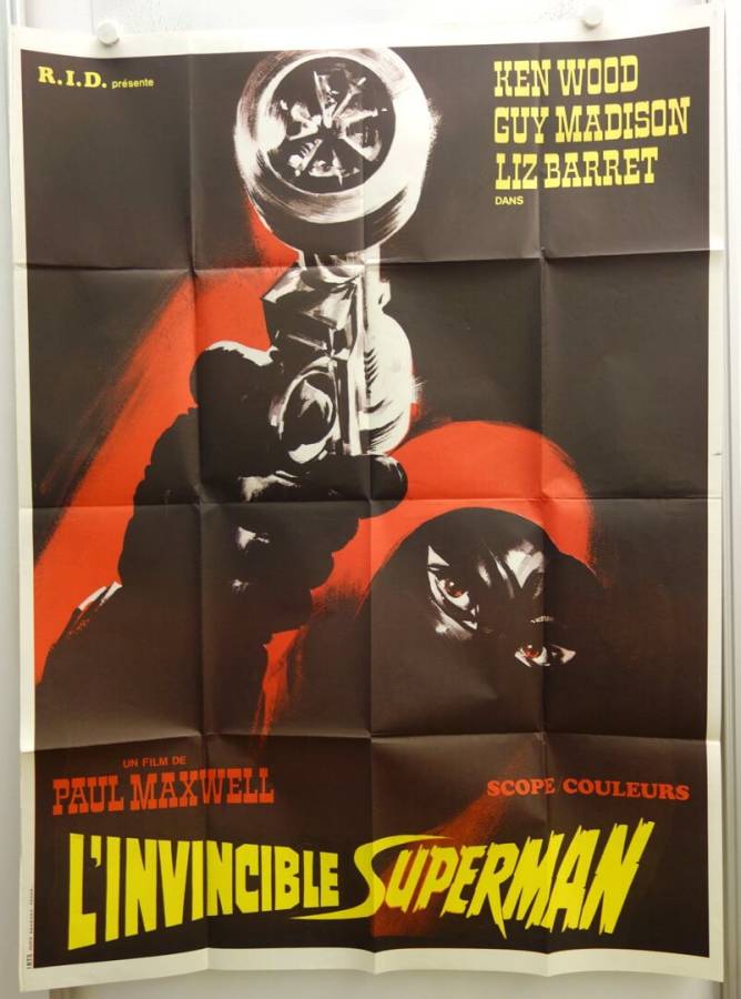 Superargo re-release large french movie poster