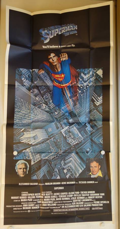 Superman original release US Threesheet movie poster