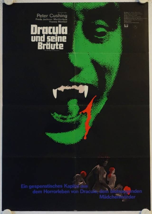 The Brides of Dracula re-release german movie poster (R70)