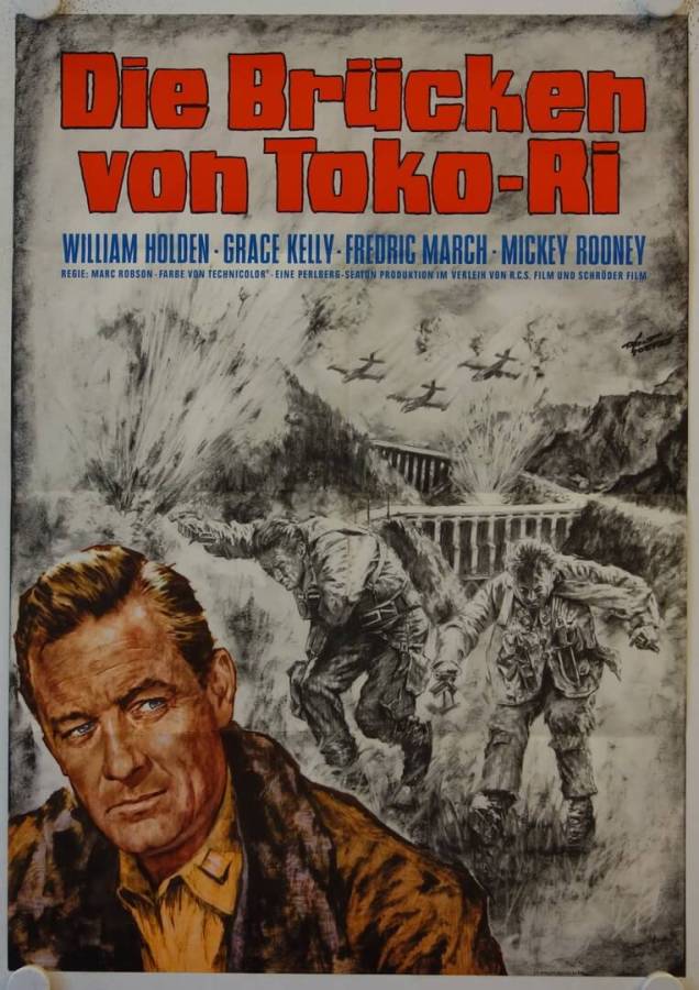 Die Brücken von Toko-Ri originales deutsches Filmplakat