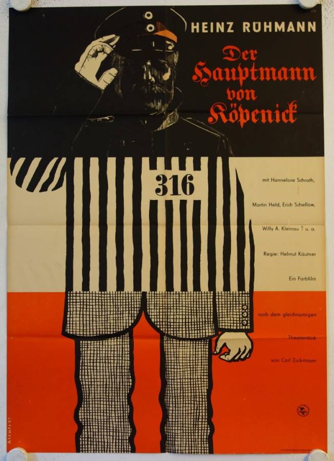 The Captain from Koepenick original release east-german movie poster