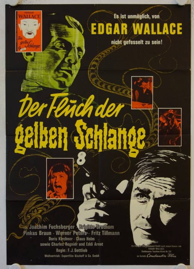 The Curse of the Yellow Snake original release german movie poster