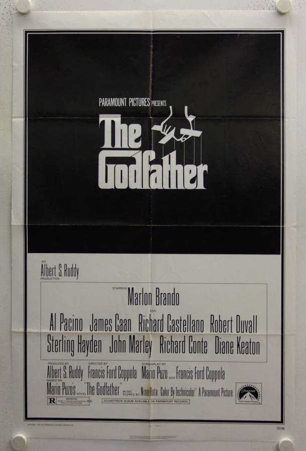 The Godfather original release US Onesheet movie poster