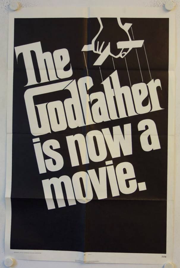 The Godfather original release US Advance Onesheet movie poster