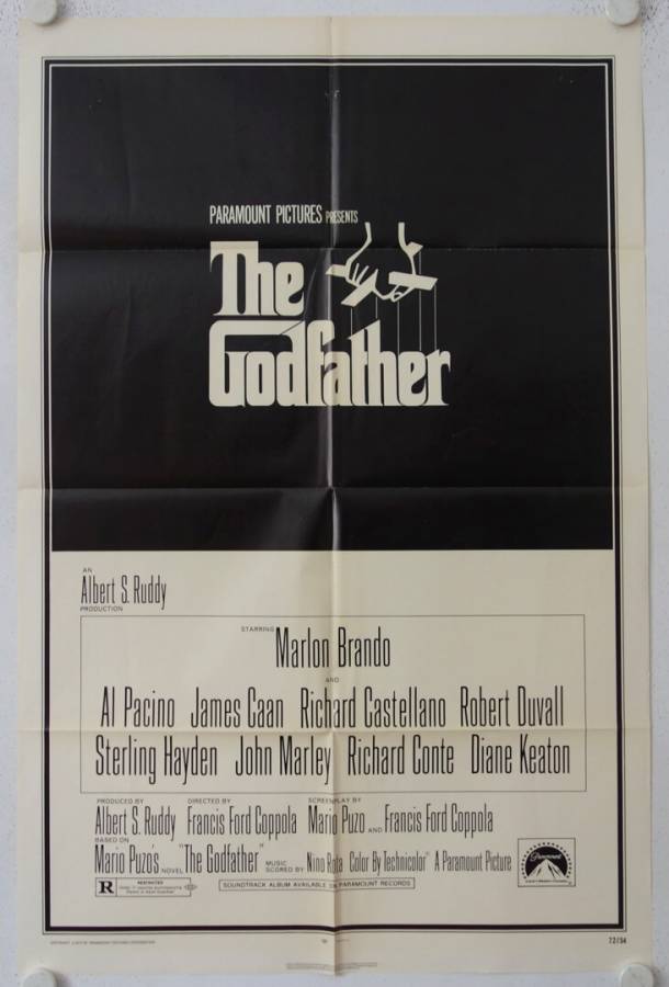 Der Pate originales US Onesheet Filmplakat
