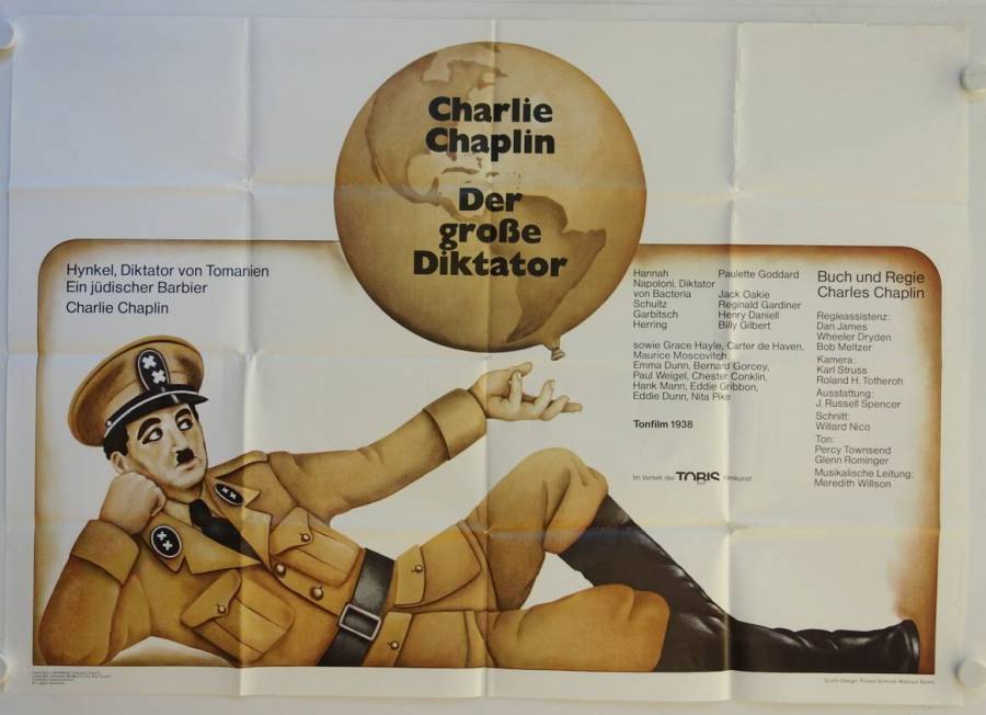 Der grosse Diktator originales deutsches Filmplakat R70s