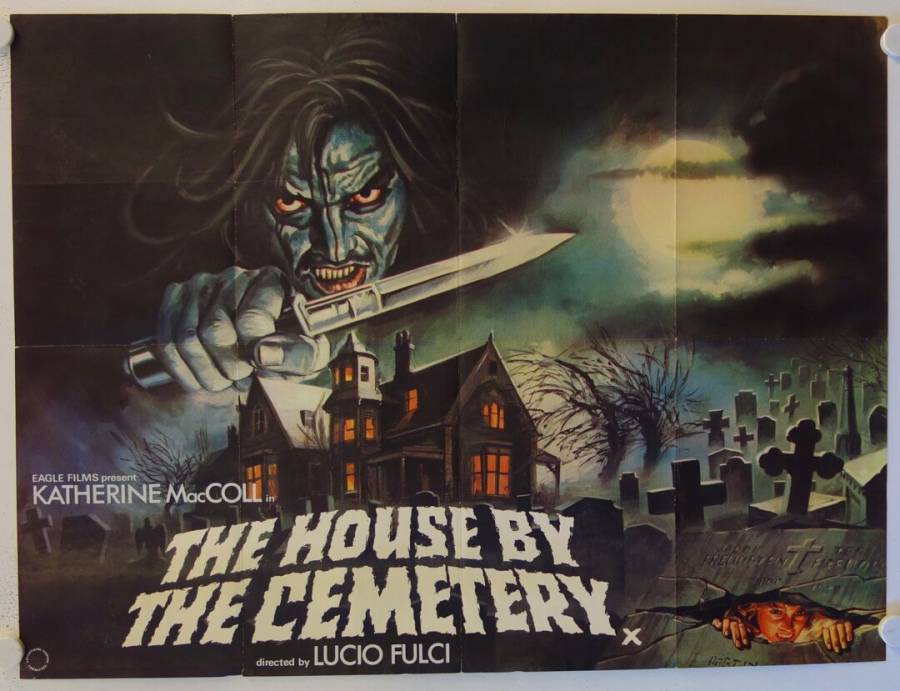 Das Haus an der Friedhofsmauer originales British Quad Filmplakat